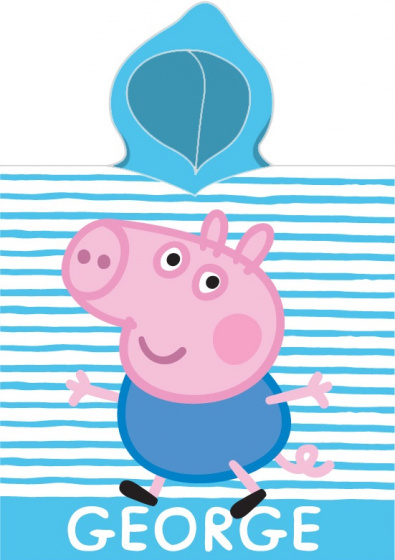 Nickelodeon badponcho peppa pig 50 x 115 cm katoen blauw/roze