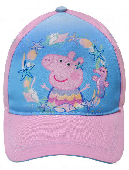 basketball cap Peppa Pig girls cotton aqua/pink size 52