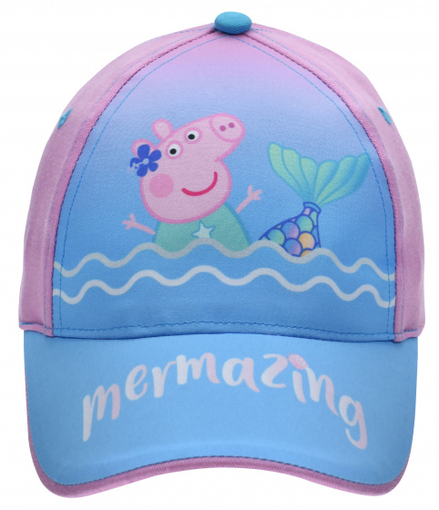 basketball cap Peppa Pig girls cotton blue/pink size 50
