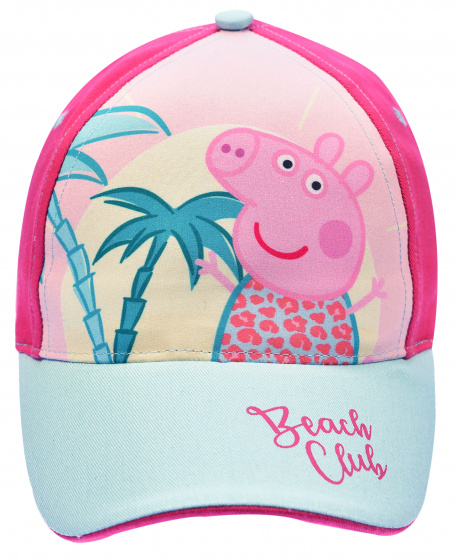 basketball cap Peppa Pig girls cotton pink/aqua size 50