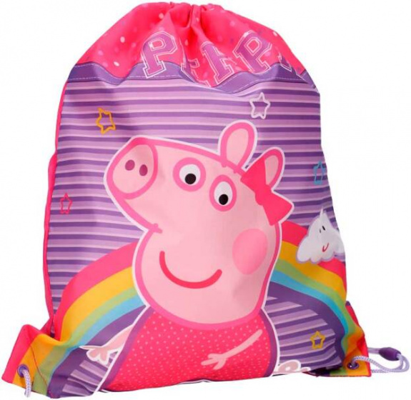 gym bag Peppa Pig 44 x 37 cm polyester pink/purple