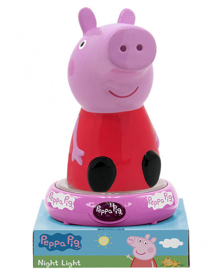 Nickelodeon nočné svetlo Peppa Pig 3D junior 25 cm ľad ružové