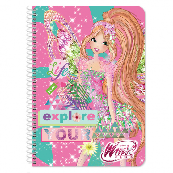 Nickelodeon notitieboek winx meisjes b5 roze 60 pagina's