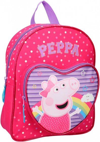 Nickelodeon backpack Peppa Pig heart 7 litres polyester pink/purple