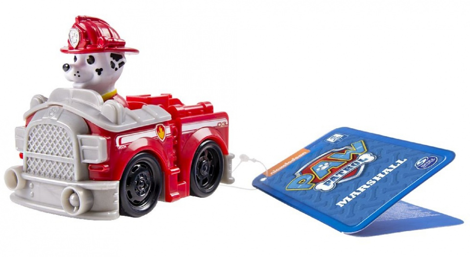 Nickelodeon speelfiguur paw patrol marshall junior 10 cm rood