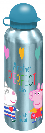 drinking bottle Peppa Pig 500 ml aluminium blue