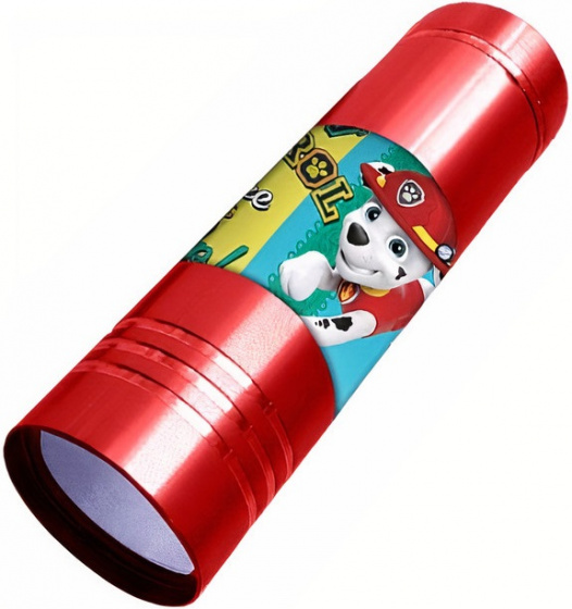 Nickelodeon zaklamp paw patrol led jongens 9 cm staal rood