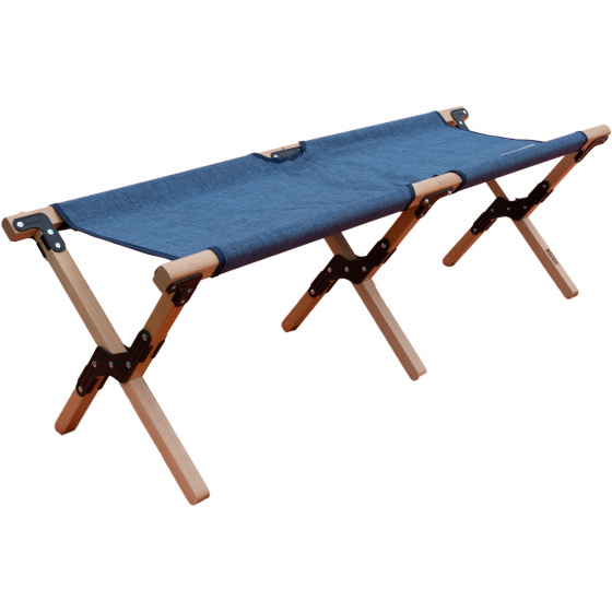 sheet bank Buzzard 120 cm wood/polyester blue 2-part