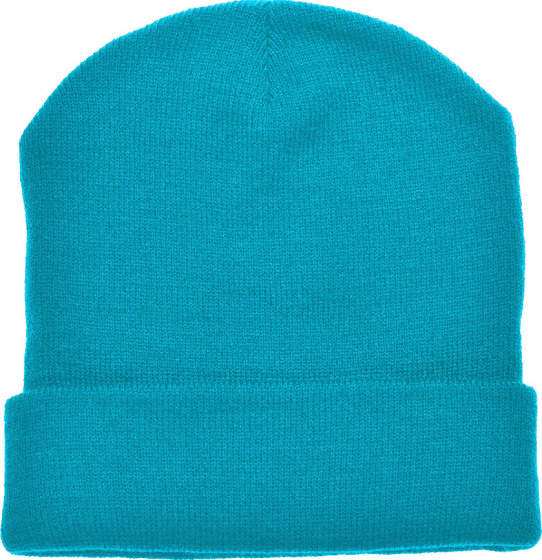 hat knitted acrylic light blue one-size