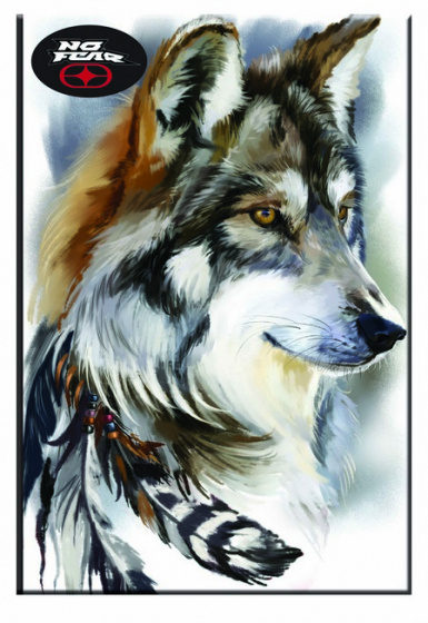 No Fear notitieboek wolf b5 softcover zwart/wit 40 pagina's