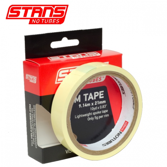No Tubes zelfklevend velglint rimtape 21 mm x 9 m geel per rol