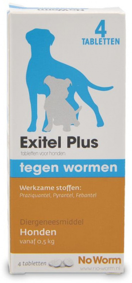 anti-worm remedy Exitel Plus dog 4 pcs