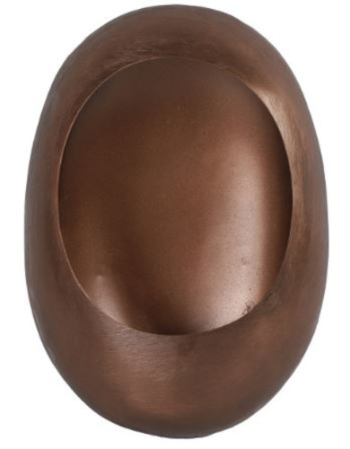 Neznačkový svietnik na čajovú sviečku Eggy 17 x 23 cm oceľ antik/meď