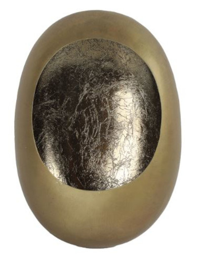 Non Branded waxinelichthouder Eggy 17 x 23 cm staal antiek/goud Non Branded waxinelichthouder Eggy 17 x 23 cm staal antiek/goud