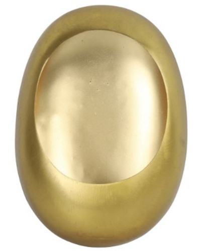 Non Branded waxinelichthouder Eggy 17 x 23 cm staal goud Non Branded waxinelichthouder Eggy 17 x 23 cm staal goud