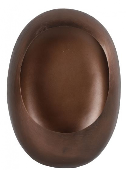 Neznačkový svietnik na čajovú sviečku Eggy 21 x 29 cm oceľ antik/meď