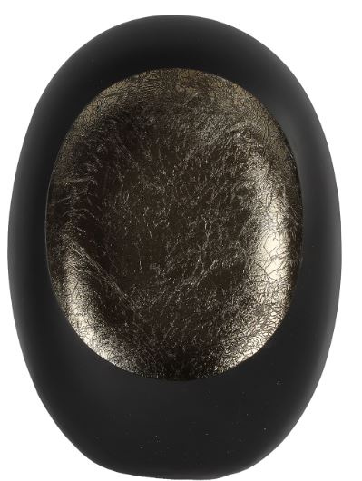 Non Branded waxinelichthouder Eggy 21 x 29 cm staal zwart/zilver Non Branded waxinelichthouder Eggy 21 x 29 cm staal zwart/zilver