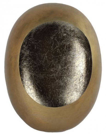 Neznačkový svietnik na čajovú sviečku Eggy 34,5 cm oceľ antik/zlatá