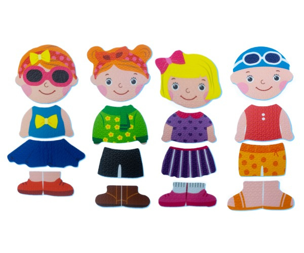 Nuby badspeelgoed Aankleedset meisjes schuim 12 delig Nuby badspeelgoed Aankleedset meisjes schuim 12 delig