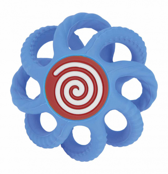 bite ball foldable 10,8 x 9,4 cm silicone blue