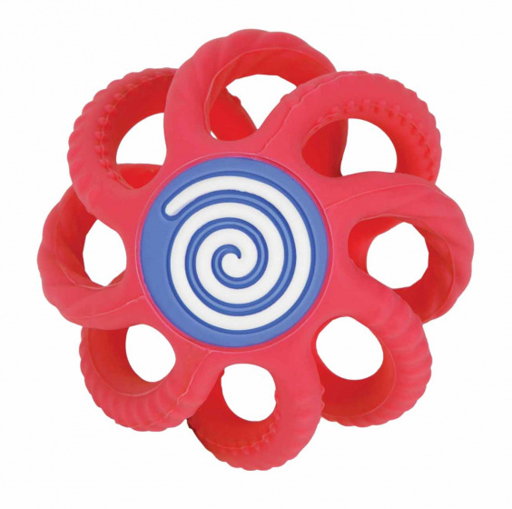 bite ball foldable 10,8 x 9,4 cm silicone red