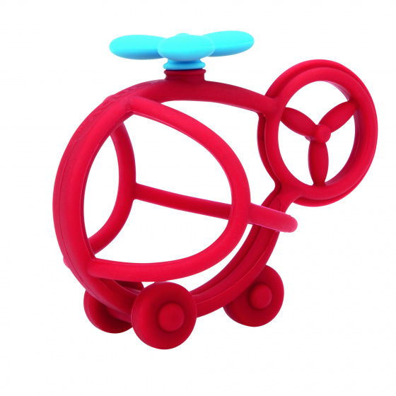 Nuby sekera figúrka vrtuľník junior 16,1 cm silikón červená