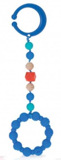 Nuby bijtring jongens 19,9 cm siliconen blauw Nuby bijtring jongens 19,9 cm siliconen blauw