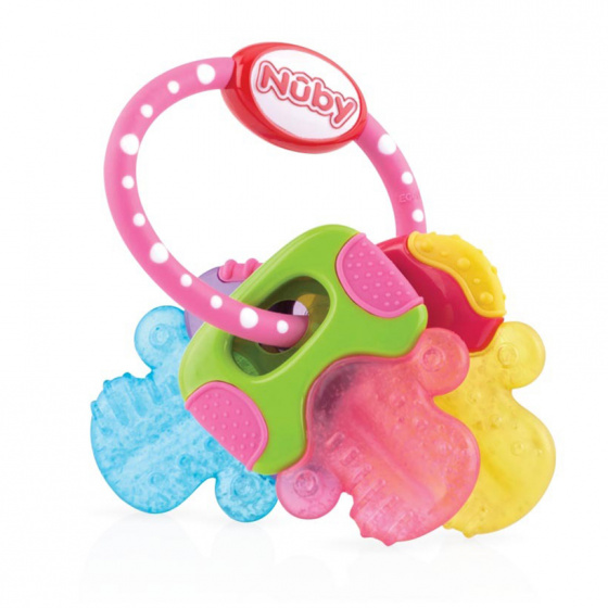 Nuby koelbijtsleutels 20 cm junior siliconen 4 delig Nuby koelbijtsleutels 20 cm junior siliconen 4 delig