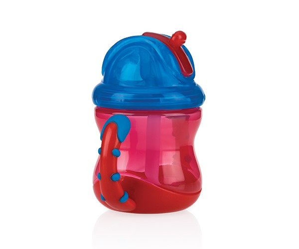 drinking cup Flip-It anti-leak 240 ml red