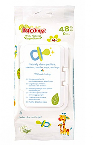 Nuby fopspeen en bijtringdoekjes junior polyester wit 48 stuks Nuby fopspeen en bijtringdoekjes junior polyester wit 48 stuks