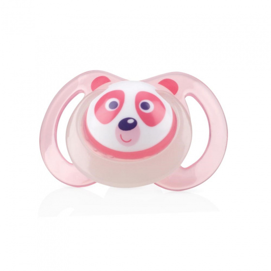 pacifier Little Moments- Glow oval 12 cm pink