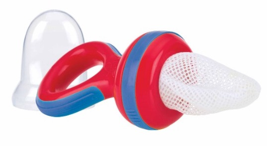 Nuby sabbelzakje junior 20 cm rood/blauw Nuby sabbelzakje junior 20 cm rood/blauw