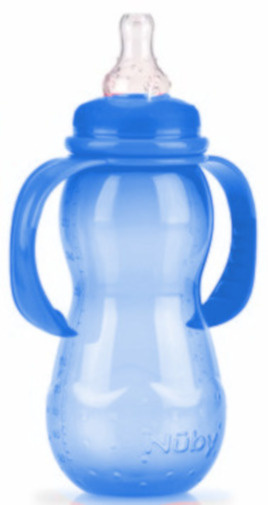 training bottle anticolic 320 ml junior 23 cm blue