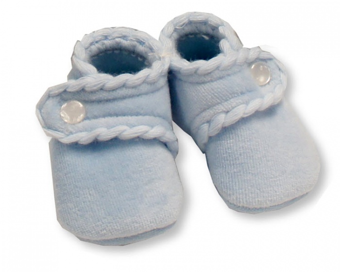baby slippers 0-3 months boys light blue