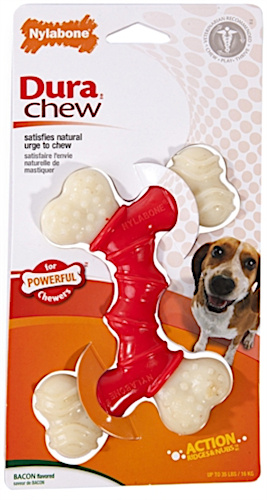 Nylabone psie kosti tvrdé hryzadlá Dura žuť 14 cm nylon červený