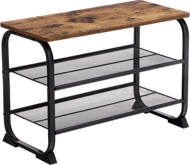 O'Daddy schoenenrek 66 x 30 x 45 cm staal/hout bruin O'Daddy schoenenrek 66 x 30 x 45 cm staal/hout bruin
