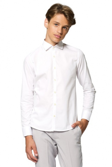 OppoSuits košeľa White KnightTeen polyester biela mt 134-140