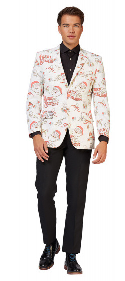 OppoSuits fúkač na šaty Hohoholly pánsky polyester biely veľ. S 52