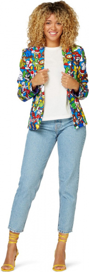 OppoSuits Dámsky fúkač Super Mario z polyesteru, veľkosť 38