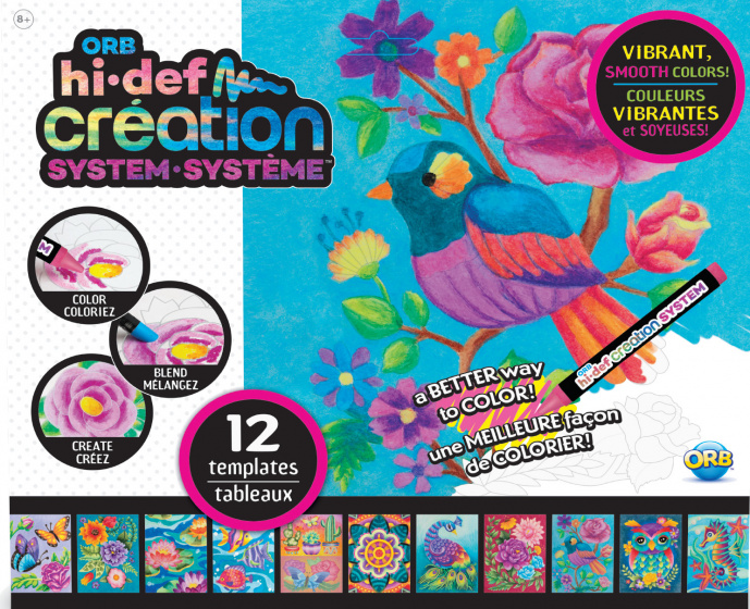 ORB kleurplaten hi def creation system 30 x 25 cm wit 12 stuks