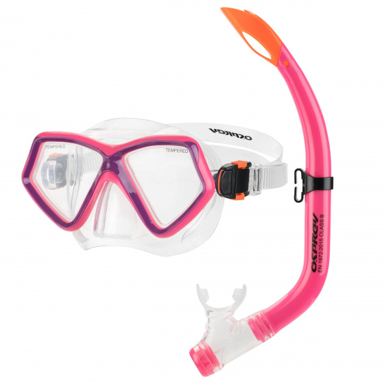Osprey snorkelset junior siliconen roze