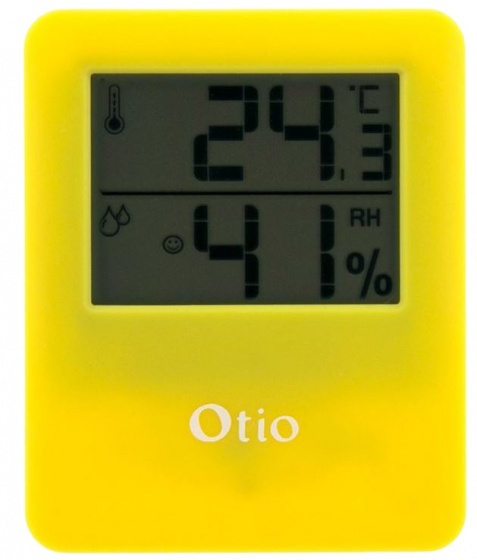 Otio magnetický teplomer/vlhkomer pre vnútorné žlté