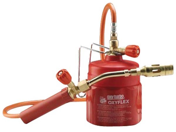 Oxyturbo plynový horák Oxyflex 19,5 x 19 cm oceľový červený/zlatý