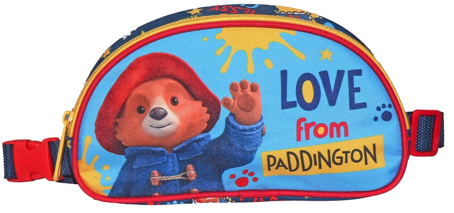 Paddington etui 20 x 11 cm textiel blauw/rood