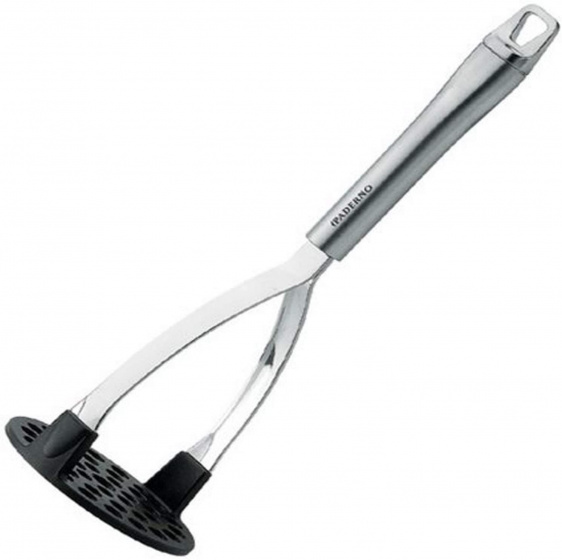 Paderno drvič na zemiaky 26 cm nerez strieborná/čierna