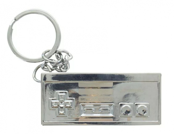 Paladone sleutelhanger nintendo nes 3d 5,5 cm zilver