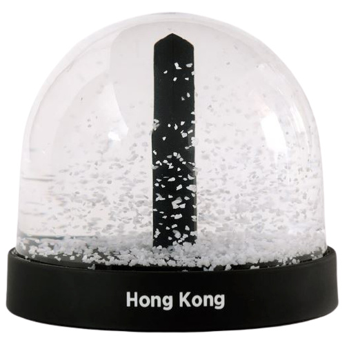 Palomar snehová guľa City Icons Hong Kong 8,7 x 8 cm sklenená čierna