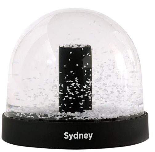 Palomar snehová guľa City Icons Sydney 8,7 x 8 cm sklenená čierna