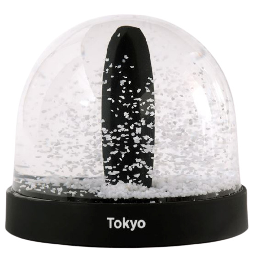 Palomar snehová guľa City Icons Tokyo 8,7 x 8 cm sklenená čierna