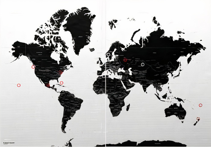 Palomar mapa sveta Magic Maps 100 x 70 cm polyetylénová biela